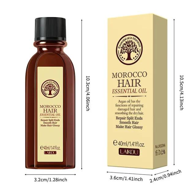 40/60 мл LAIKOU Hair Care Moroccan Pure Argan Oil Эфирное масло для волос для сухих типов волос Многофункциональные средства по уходу за волосами с аргановым маслом