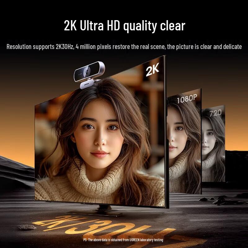 UGREEN CM717-25442 2K HD USB Webcam