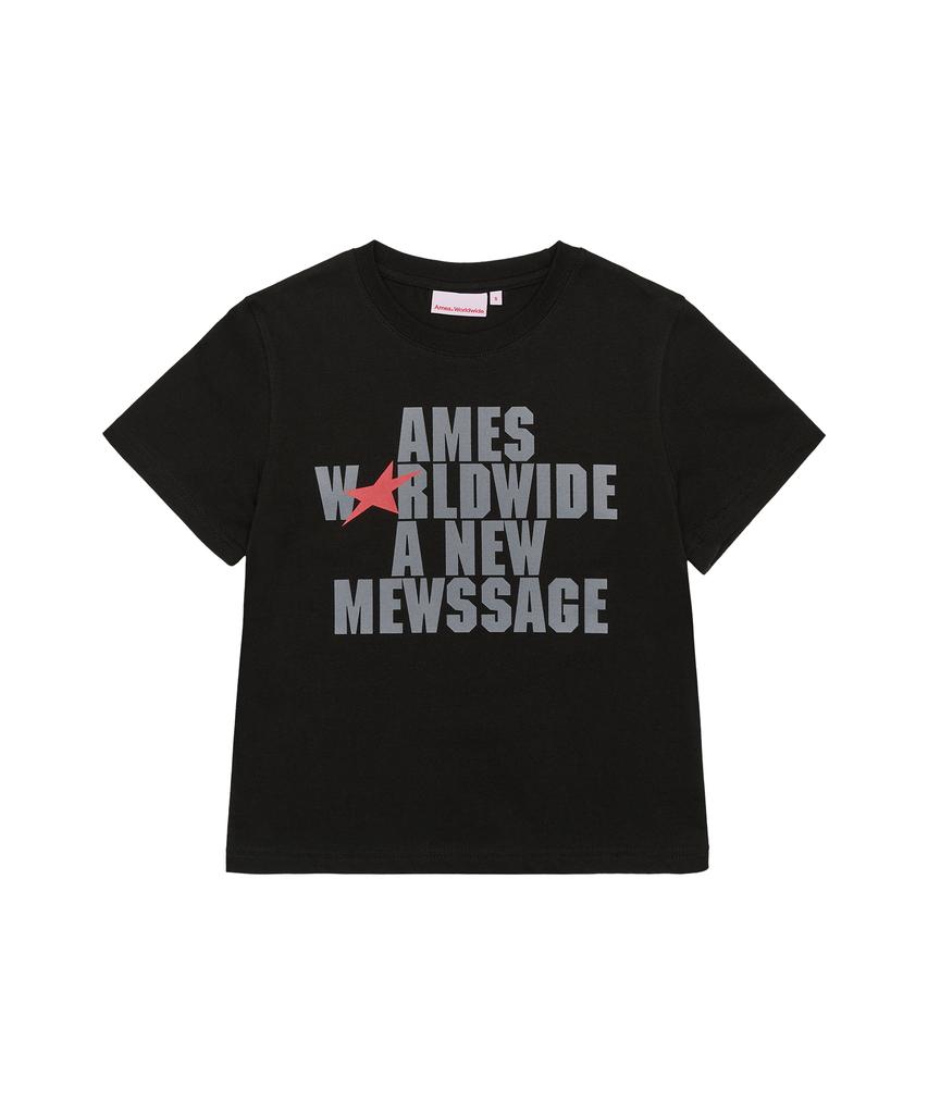 AMES-WORLDWIDE Смешная футболка с надписью Черная
