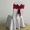 Ready Made Chair Bands Solid Color Satin Ribbon Bows  Wedding Banquet Events Decoration