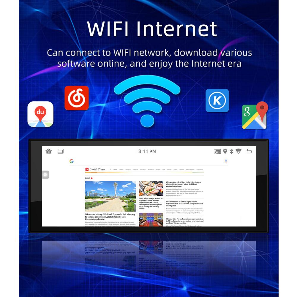 icreative 1 Din Android Автомобильный мультимедийный видеоплеер GPS-навигация Wi-Fi 1 Din Авторадио Стерео Автомобильное радио Android 6,9-дюймовый экран для универсального использования