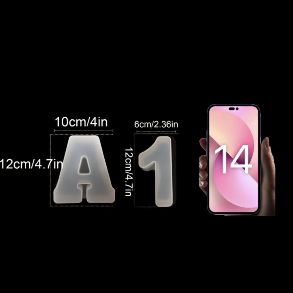 26 штук силиконовых форм для английских букв, 10 силиконовых форм для цифр, 26 форм для букв и цифр, литье смолы для изготовления букв ручной работы