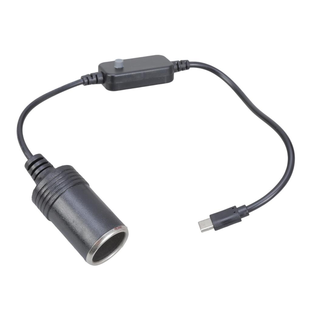 Кабель-адаптер PD USB C в гнездо прикуривателя 5 В - 20 В для автомобильных аксессуаров, таких как видеорегистраторы и GPS-навигаторы
