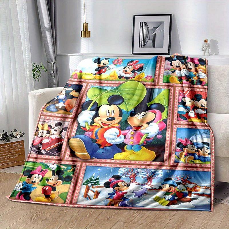 Mickey & Minnie Blanket Soft, Warm Flannel Throw for Couch, Bed, Travel, Camping | All-Season Cozy Nap Blanket