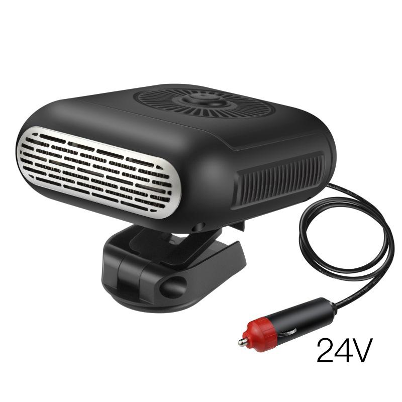 Car Heater 12V 24V Automatic Hot Air Blower Electric Fan Windshield Defogging Demister Defroster Rotation Powerful 2 In 1