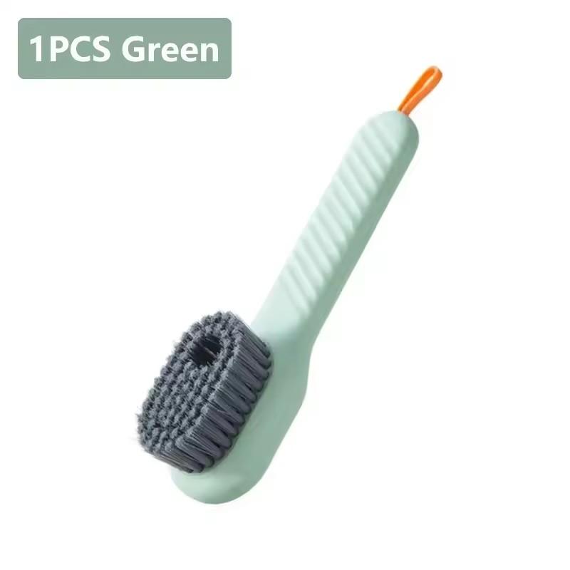 1/2Pcs Multifunction Cleaning Shoe Brush Soft Automatic Liquid Shoe Brush Long Handle Clothes Soap Brush with Hook Clean Tool