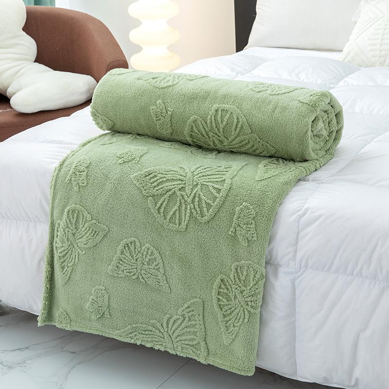 Удобное легкое одеяло из овечьей шерсти, ультрамягкое одеяло с 3D-дизайном в виде бабочки, кондиционер