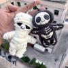 Хэллоуин Смешной Череп Мумия Плюшевая Игрушка Креативная Мягкая Кукла Брелок Подвеска для Сумки Ключи Подвесной Декор Веселые Праздничные Подарки