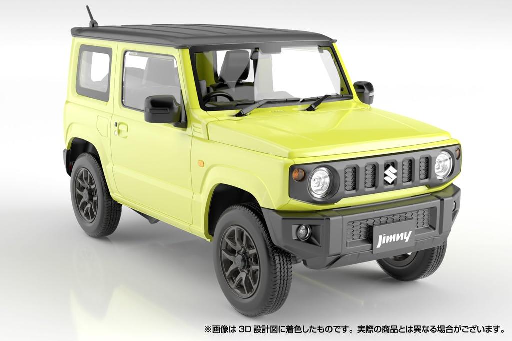 Aoshima Bunka Kyozaisha Rakupla Snap Car Series JB64 Jimny 2018 Kinetic Yellow Пластиковая модель 1/24 № 03-KY с цветовой кодировкой (Машина)