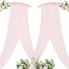 1Pc Wedding Chiffon Yarn Forest Lawn Outdoor Arch Decoration Drape