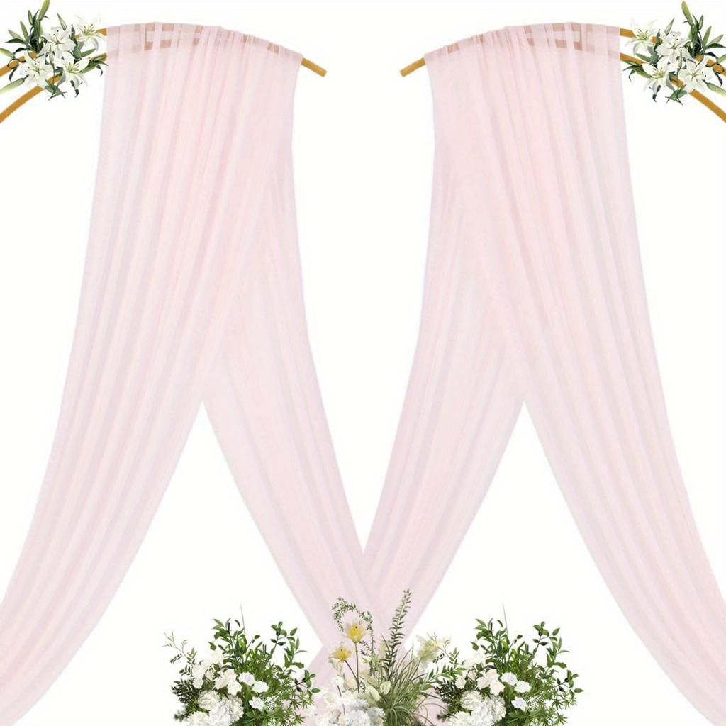 1Pc Wedding Chiffon Yarn Forest Lawn Outdoor Arch Decoration Drape