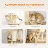 Multi-Level Cat Tower, 134cm Cat Tree with Condo and Sisal Scratching Posts for Indoor Kittens, Beige