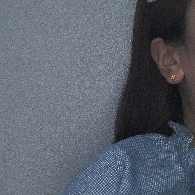 Niche Romantic Water Drop Zircon Earrings Mini Small Earrings and Earrings Elegant Temperament