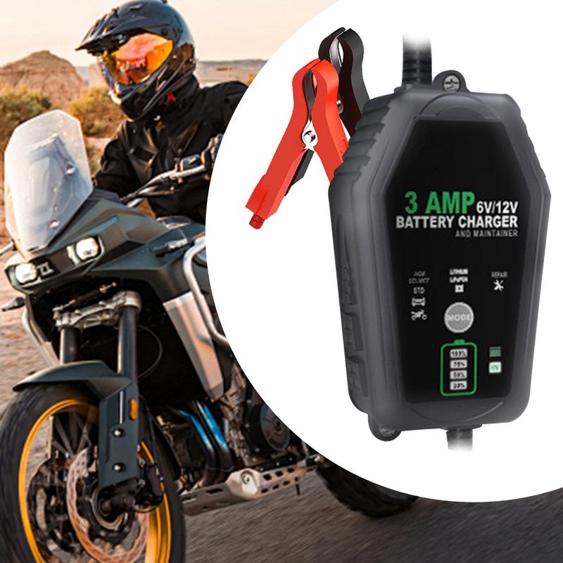 Поддержание автомобильного аккумулятора Автомобильный и мотоциклетный 3A Зарядное устройство для аккумулятора Автомобильное зарядное устройство-поддержатель для безопасности вождения Для