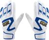 ZETT Impact Z Baseball Batting White X Royal Blue BG19202B Gloves, Ambidextrous, (1125), Large,