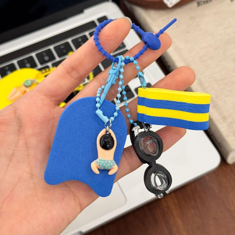 Colorful Floating Key Ring Funny Diving Mask Bag Pendant Swimming Keychain Swimming enthusiast