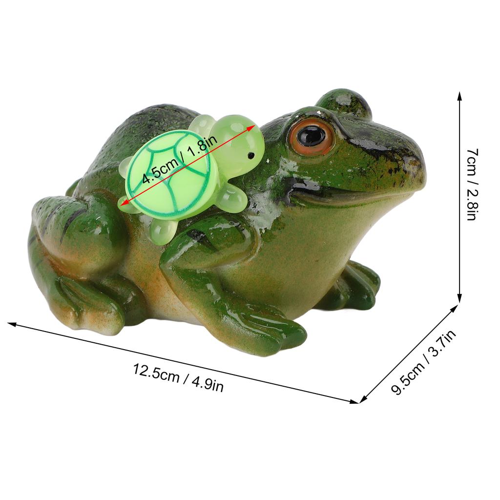 Милая забавная фигурка лягушки из смолы, скульптура лягушки с черепахой для украшения патио, сада