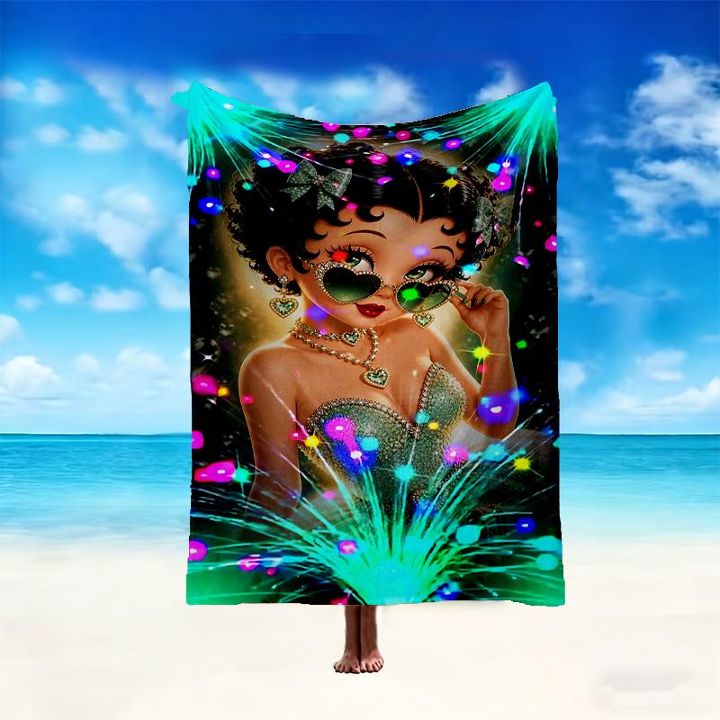 1pc Betty Boop Blanket, Super Cozy Printed Home Blanket, All-Season Warmth