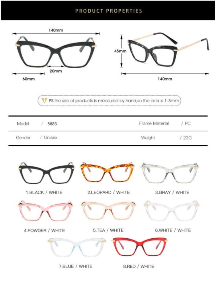 New Sexy Cat Eye Glasses Women Transparent Eyewear Brand Designer Vintage Clear Eyeglasses Optical Frame