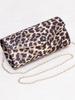 Вечерняя сумка через плечо с леопардовым принтом - Модная повседневная сумка на плечо для вечеринок