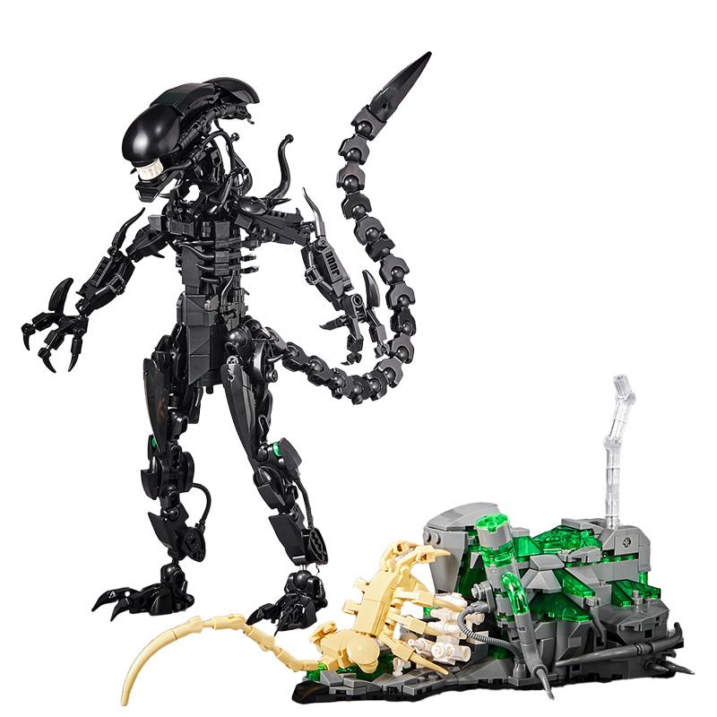 Креативный MOC Инопланетный Монстр Строительные Блоки Набор Кирпичей DIY Сборка Инопланетных Фигурок Модель Набор Игрушки Для Детей Взрослых Мальчиков Подарки