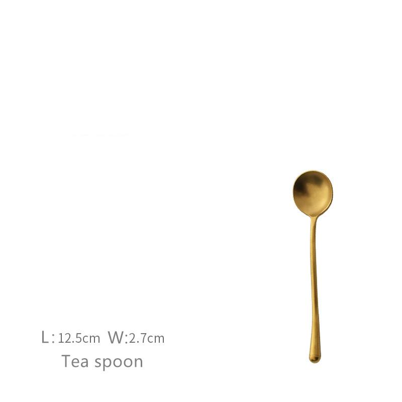 304 нержавеющая сталь винтажный золотой нож для стейка и вилка ложка японский стиль старая ложка для смешивания фруктовая вилка десертный нож вилка Spoo