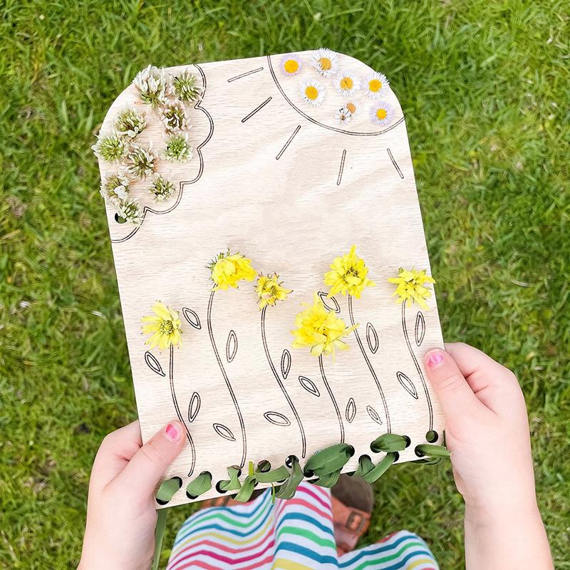 Diy Wooden Flower Arrangement Board Flower Stand Flower Leaf Collector Board Diy Plant Arrangement Display Home Decoration