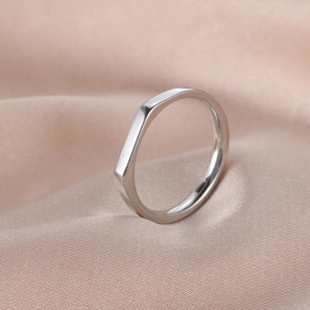 Skyrim Stainless Steel Women's Ring Simple Heart Butterfly Moon Phase Geometric Finger Rings Wedding Gift for Lover Wholesale
