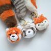 18cm Long tail Squirrel Raccoon Bear Plush Pendant Kawaii Animals Hairy Plush Keychains Bag Car Phone Hanging Plush Keyrings