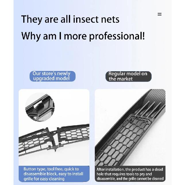 For Tesla New Model YL 2026 Launch Highland Inner Vent Grille Lower Bumper Anti Insect Net Air Inlet Anti Dust Proof Cover