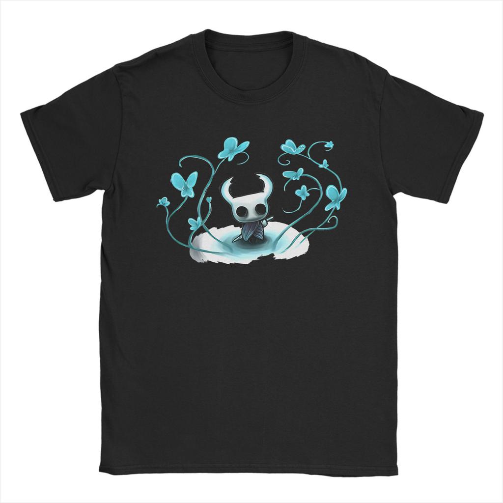 Футболка Hollow Knight Silksong, инди-игры, приключенческий принт, 100% хлопок, необычная футболка с коротким рукавом и круглым вырезом, большие размеры.