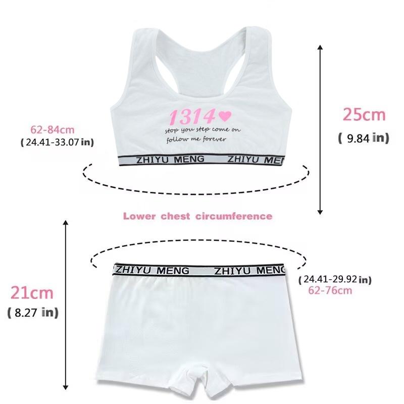 Нижнее белье для девочек-подростков, комплекты хлопкового нижнего белья, детские тренировочные бюстгальтеры для молодых девушек, студенческий бюстгальтер для полового созревания, От 8 до 16 лет