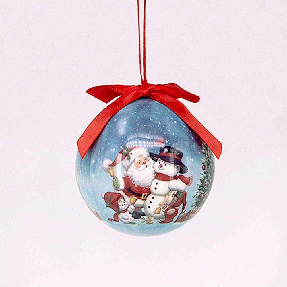 2pcs 8cm Christmas Ball Delicate Hanging Ornament Crafts Decal Ball  Party
