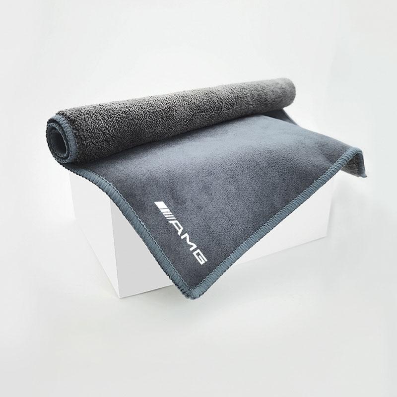 OZQU2 Microfiber Towel Car Cleaning Tool Accessories For Mercedes Benz AMG W203 W205 W206 W211 W220 W212 W201 W210 W108 W168 GLC GLE