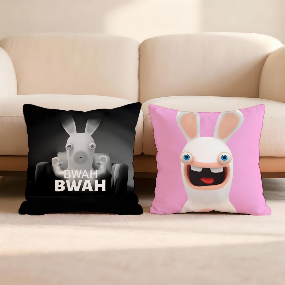 Чехол на подушку R-Rabbids I-Invasion для дома и автомобиля, многоцелевой, двусторонний, мягкий и прочный, для повседневного использования