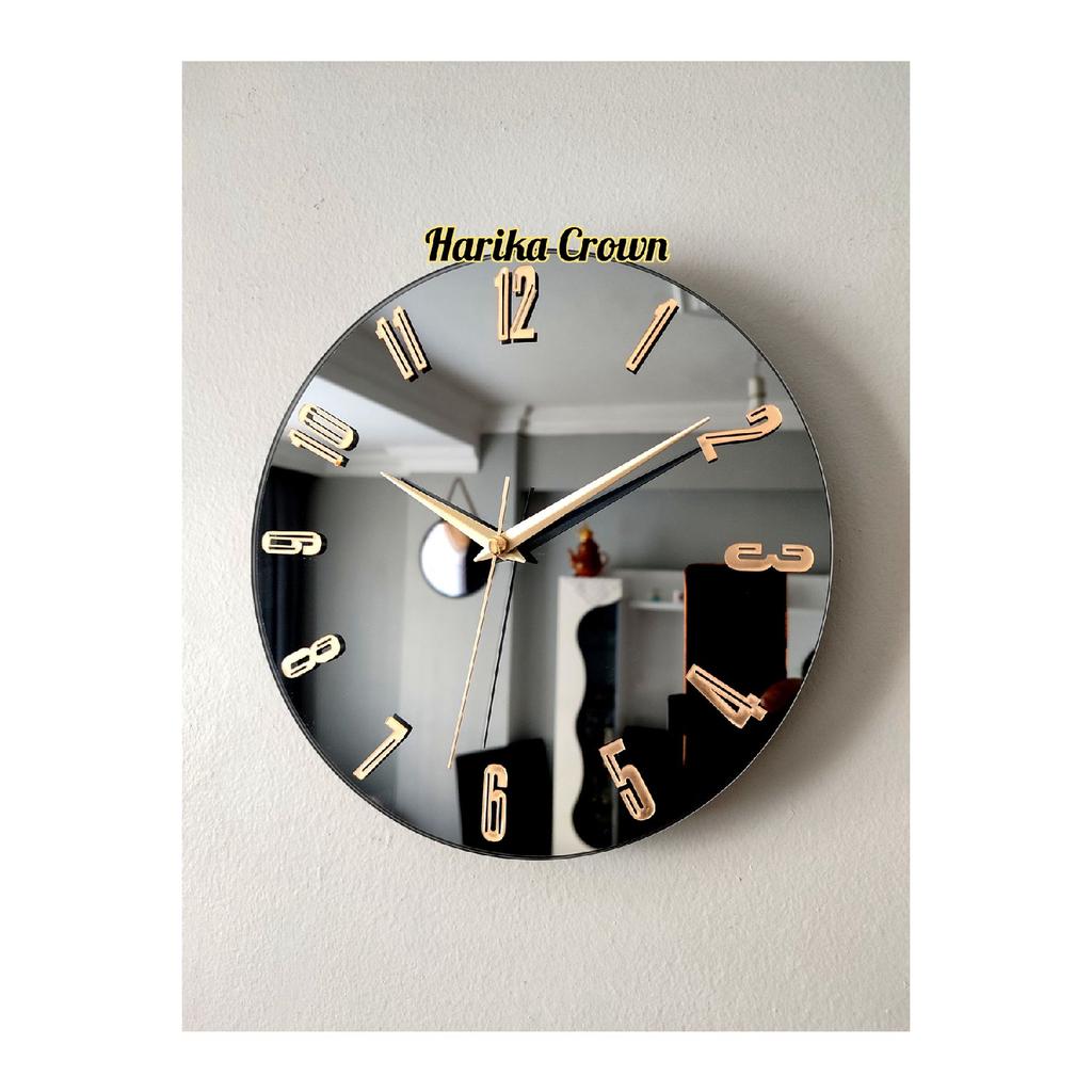 Современные настенные часы с зеркалом, 50 см: элегантность и функциональность вместе