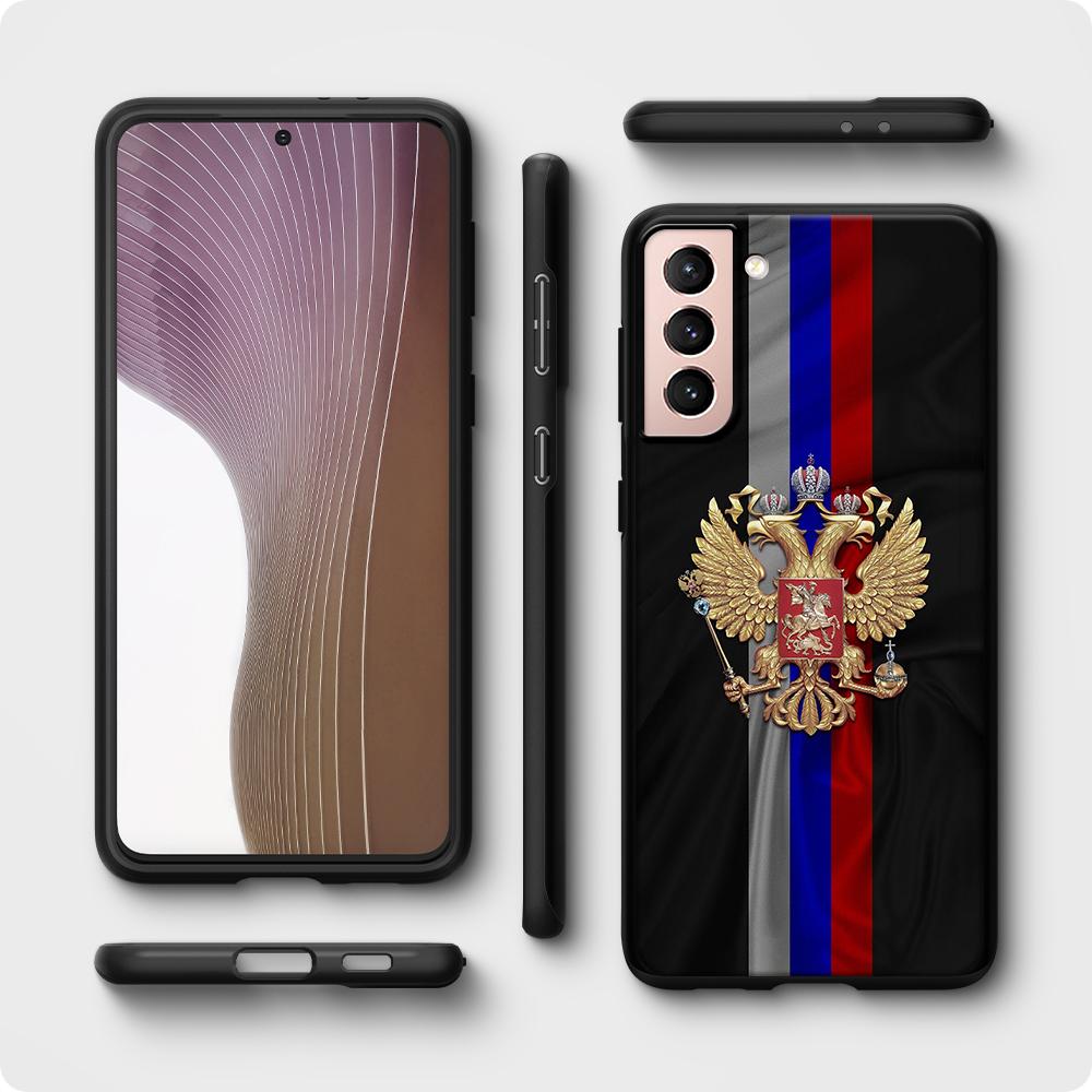Чехол с российским флагом для Samsung Galaxy S20 FE S21 S22 Ultra S10 Plus S9 S8 S10e S7 Edge, силиконовый чехол, черный мягкий чехол для телефона