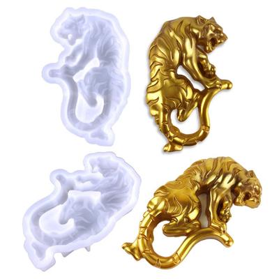 Литейная форма, многоразовая, декоративная, гладкая поверхность, безопасная, износостойкая, для практических занятий, однотонная, в форме тигра, силиконовая форма для рукоделия