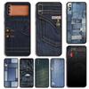 Чехол для телефона с узором джинсы Tool для Samsung S23,23,22,30,21,10,9, Note20 Ultra,Lite,Ultra,5G,Plus,FE, Черный Мягкий чехол