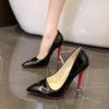 Spring New Shallow Mouth High Heels Temperament Fashionable Versatile Sexy Red Sole Thin Heel Bag Head Shallow Mouth High Heels