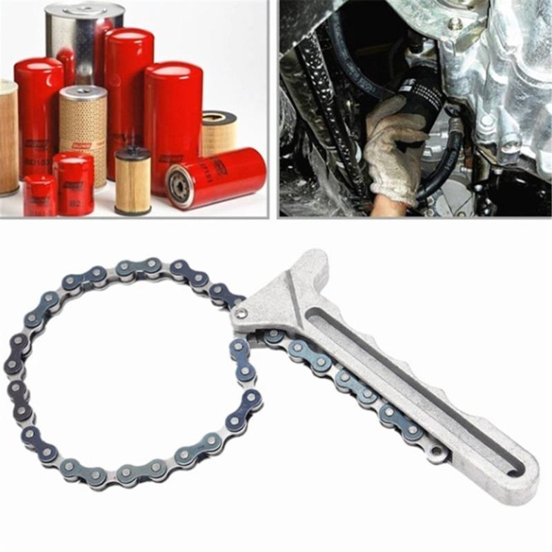 1/2/3/4/5PCS Adjustable Oil Filter Chain Wrench High Quality Car Engine Grip Spanner Remover Tools Plier Repair Tools