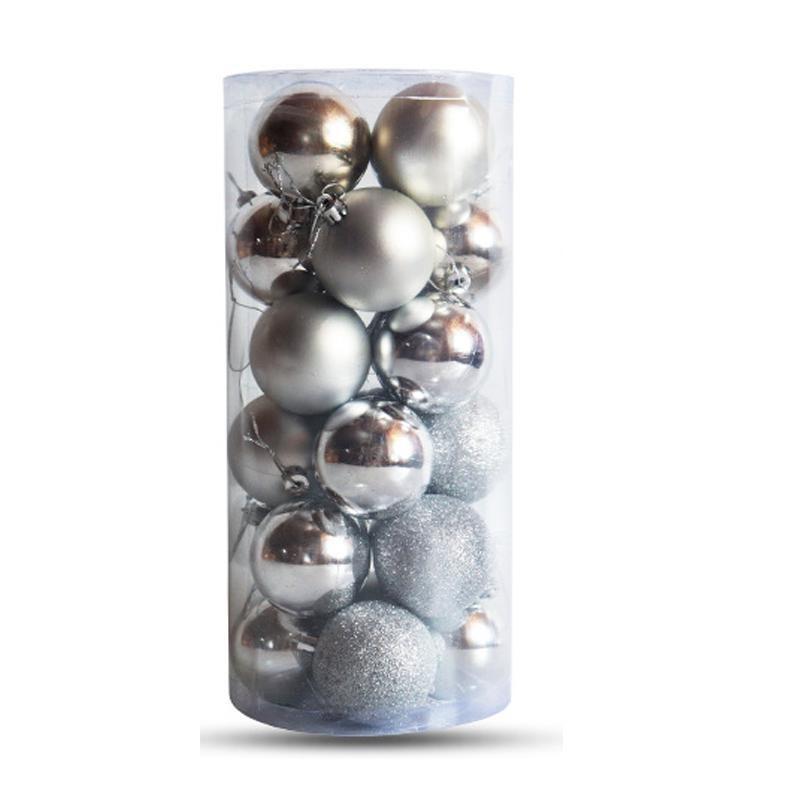 24 шт./Коробка Рождественские шары Рождественские елочные украшения Рождественские украшения для домашней вечеринки Рождественские подвесные подвески