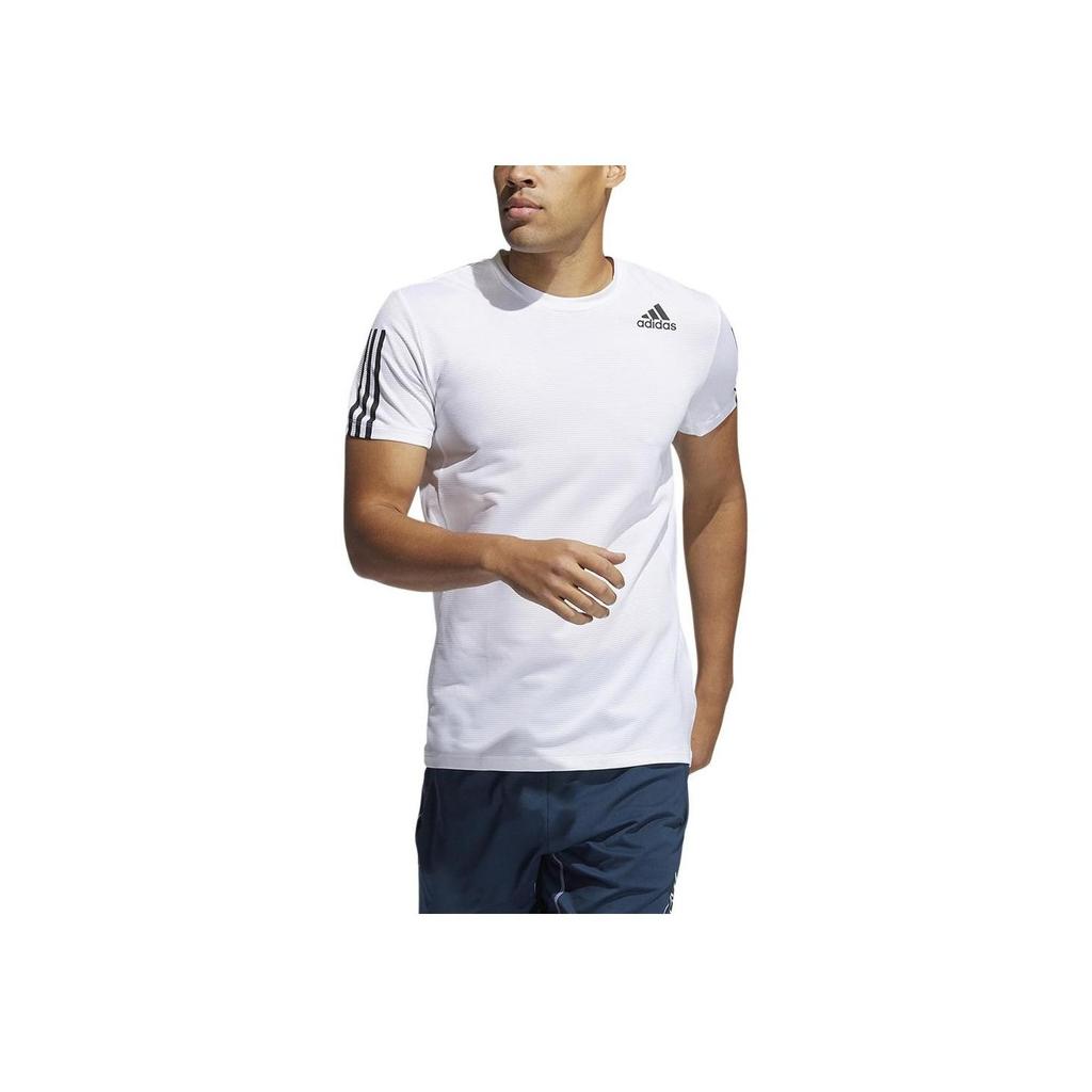 adidas Aero3s Tee Pb Повседневная спортивная футболка для бега с коротким рукавом Мужские топы Белый GQ2164