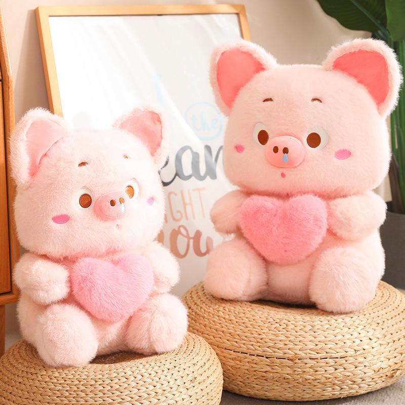 Плюшевая игрушка Love Pig, милая мягкая игрушка Pull Love Pig, кукла, украшения для волос из пряжи для куклы
