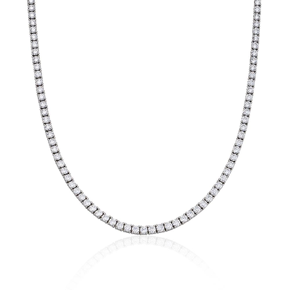 Hyeres Lor Essence Silver (W) 4-Prong Tennis Necklace 3.0Mm Hl4N51413W9400