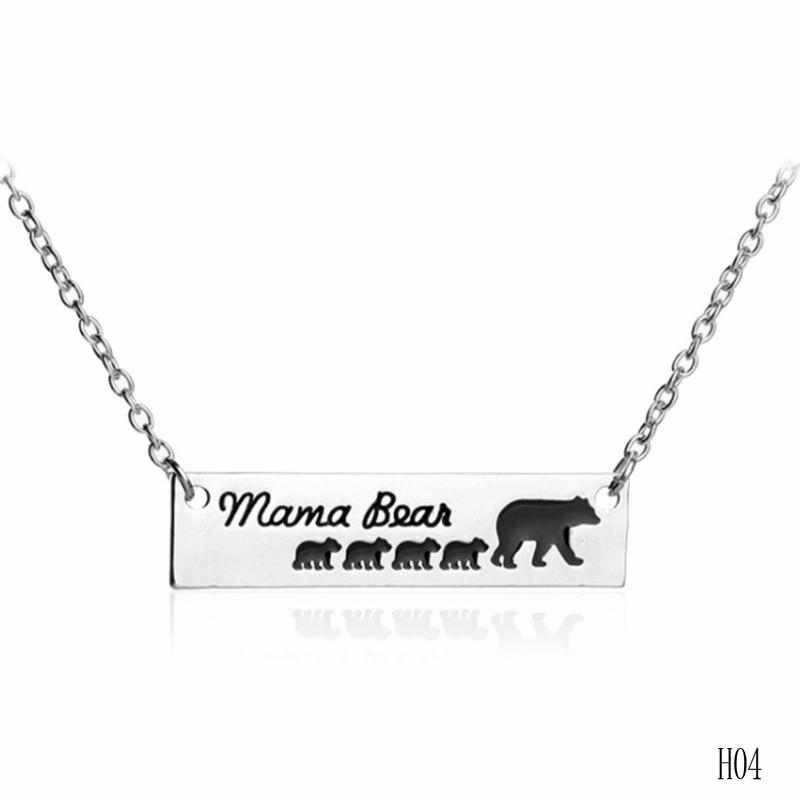 Милое семейное ожерелье с мишкой для мамы и ребенка, ожерелье-бар, подарок на день матери, сладкий подарок для мамы