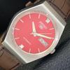 VINTAGE SEIKO 5 AUTOMATIC 6319A JAPAN MENS RED COLOR DIAL WATCH A701216-5 R206a-a701216