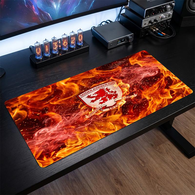 Middlesbrough Football Print Large Mouse Pad, Anti-Slip Extended Gaming Desk Mat for Office Home