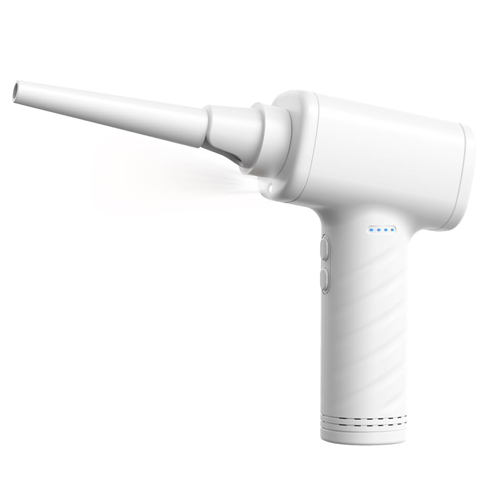 Nakabayashi Electric Air Duster, USB Rechargeable, Foldable, White, Z4683