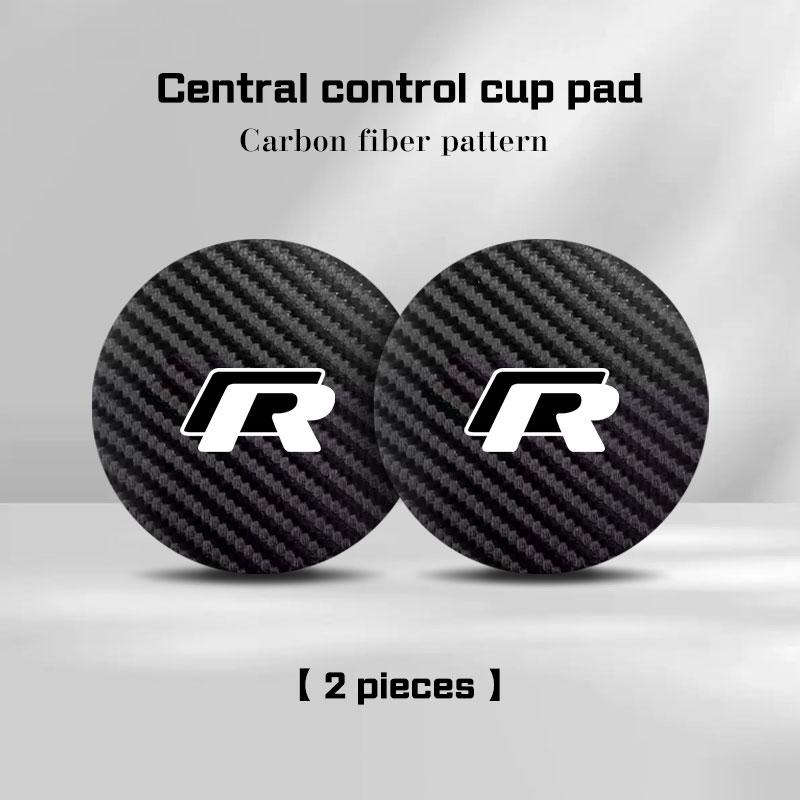 Car Coaster Water Cup Mat Anti-slip Pad Accessories for VW Volkswagen R GTI Golf 6 7 8 MK8 ID.3 4 Polo Tiguan Passat B5 Touareg